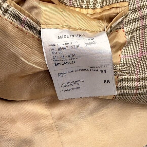 $1200MSRP VASSI Couture Handmade in Italy Sport Coat Wool Silk Linen EU54R - Picture 10 of 11